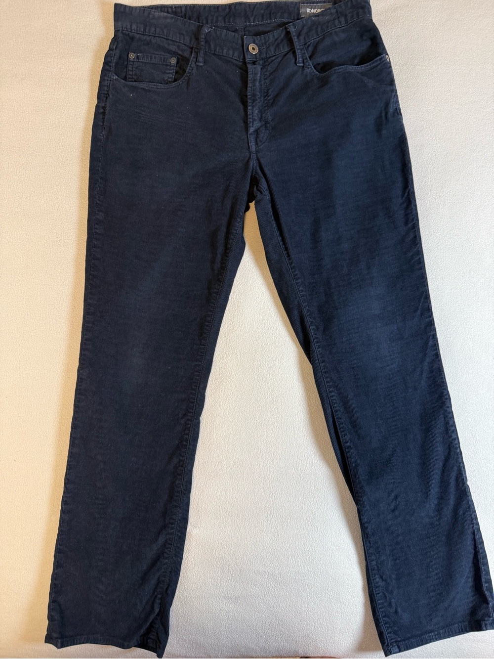 Bonobos Corduroy Pants Mens 32 X 30 Straight Leg Dark Blue Flex Weekday Chino